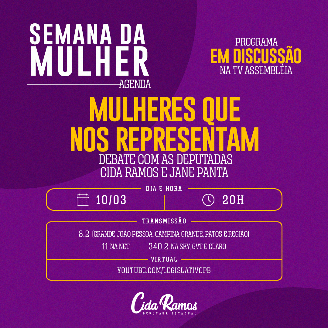 Debate: Mulheres que nos representam. | Cida Ramos